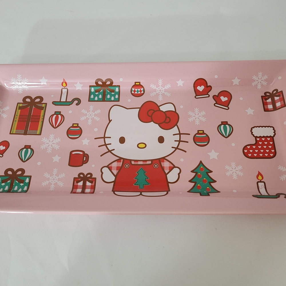 Sanrio Hello Kitty Pink Serving Rectangular Tray Holiday New